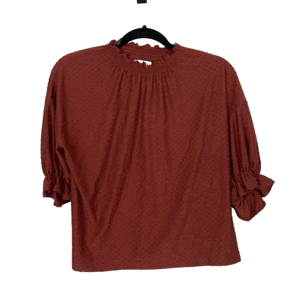 Texture And Thread Madewell Orange Texture Top